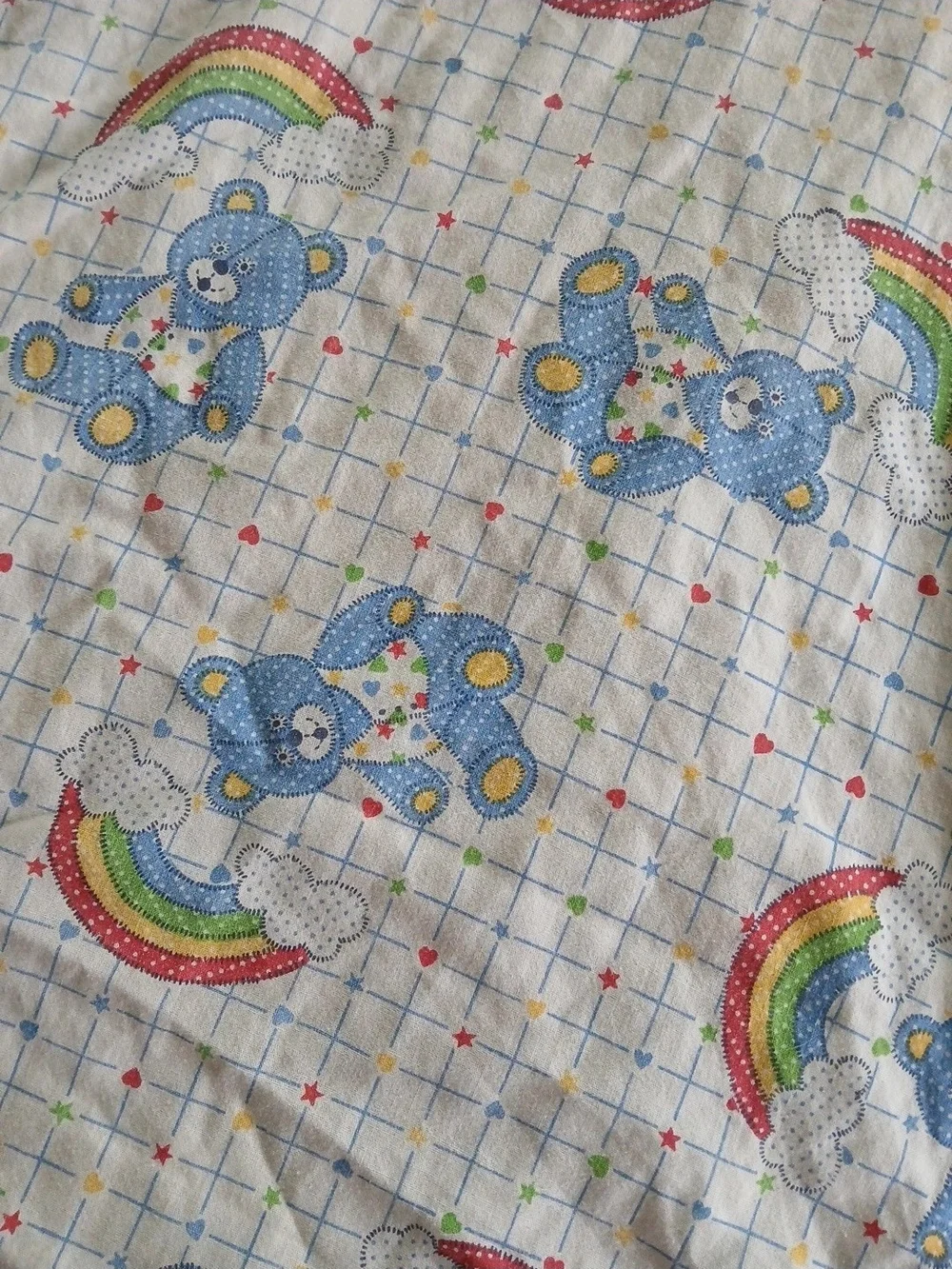 1980 baby dreams rainbow bears crib sheet
